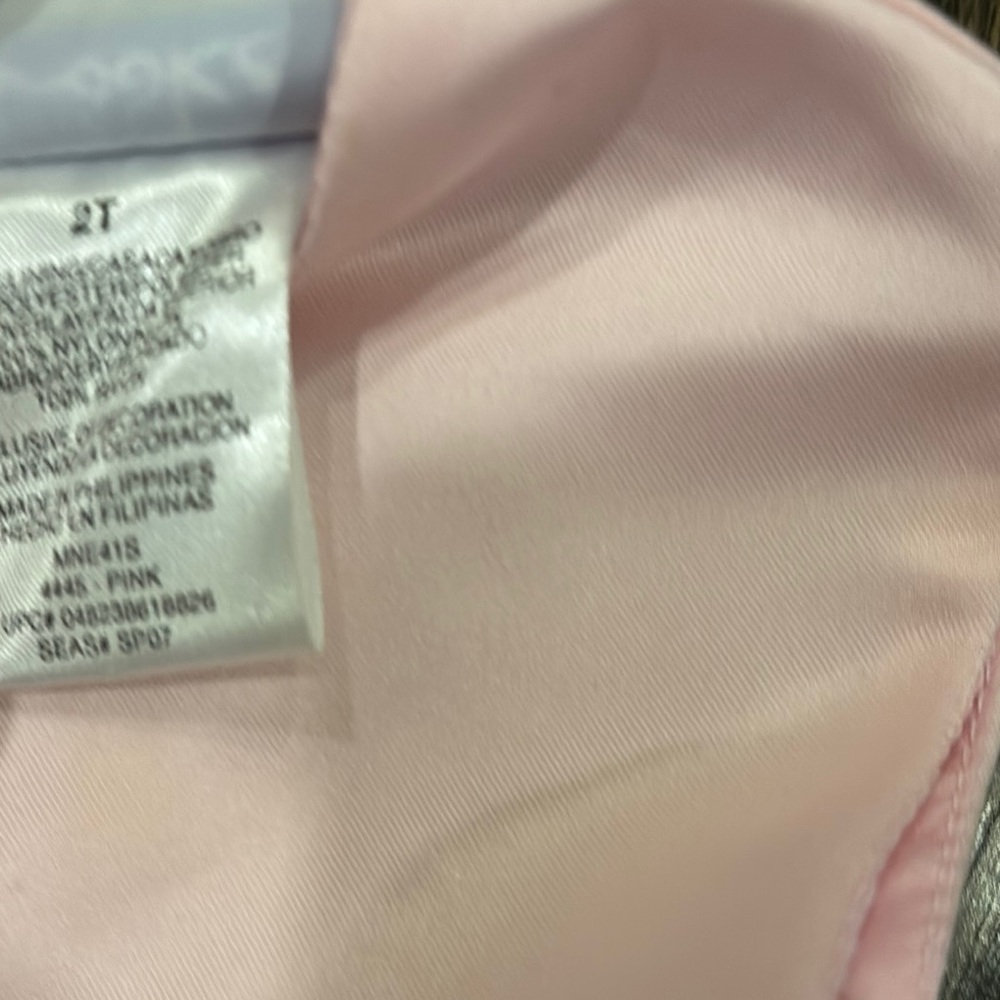 Pink Sleeveless Dress with Floral Embroidery size 2T - Picture 4 of 7